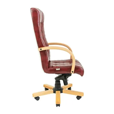 Офісне крісло керівника Richman Atlant VIP Wood Бук M1 Tilt Натуральна Шкіра Lux Італія Madras Бордовий Офісне крісло керівника Richman Atlant VIP Wood Бук M1 Tilt Натуральна Шкіра Lux Італія Madras Бордовий
