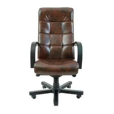 Офисное кресло руководителя Richman Virginia VIP Wood M1 Tilt Натуральная Кожа Lux Италия Madras Коричневый Офисное кресло руководителя Richman Virginia VIP Wood M1 Tilt Натуральная Кожа Lux Италия Madras Коричневый
