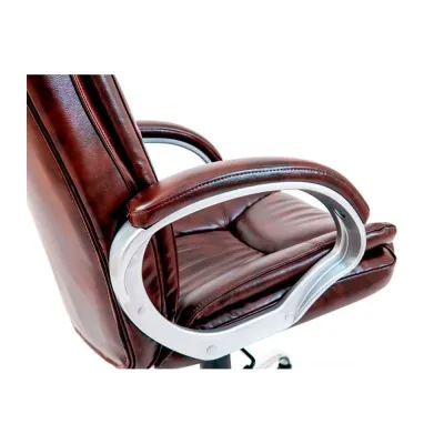 Офисное кресло руководителя Richman California VIP Хром M2 AnyFix Натуральная Кожа Lux Италия Madras Коричневый