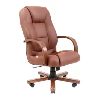 Офісне крісло керівника Richman Seville VIP Wood M1 Tilt Натуральна Шкіра Lux Італія Коричневий Офісне крісло керівника Richman Seville VIP Wood M1 Tilt Натуральна Шкіра Lux Італія Коричневий