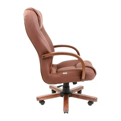Офісне крісло керівника Richman Seville VIP Wood M2 AnyFix Натуральна Шкіра Lux Італія Коричневий