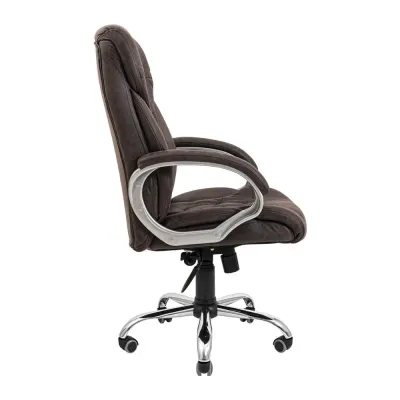 Офисное кресло руководителя Richman Cagliari VIP Хром M1 Tilt Натуральная Кожа Lux Италия Коричневый
