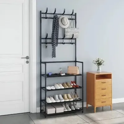 Напольная вешалка-стойка для одежды RIAS New Simple Floor Clothes Rack 151x60x30см Black Напольная вешалка-стойка для одежды RIAS New Simple Floor Clothes Rack 151x60x30см Black