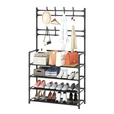 Напольная вешалка-стойка для одежды RIAS New Simple Floor Clothes Rack 151x60x30см Black Напольная вешалка-стойка для одежды RIAS New Simple Floor Clothes Rack 151x60x30см Black