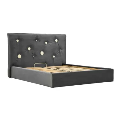 Ліжко Richman Двоспальне Vincent VIP 180 x 200 см Beatrice 47 Темно-сірий