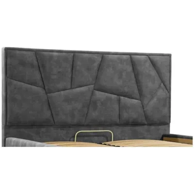 Ліжко Richman Двоспальне Mega Comfort 160 x 200 см Bolzano Dk Grey Темно-сірий