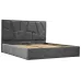 Ліжко Richman Двоспальне Mega Comfort 180 x 190 см Bolzano Dk Grey Темно-сірий