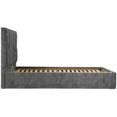 Ліжко Richman Двоспальне Mega Comfort 180 x 190 см Bolzano Dk Grey Темно-сірий