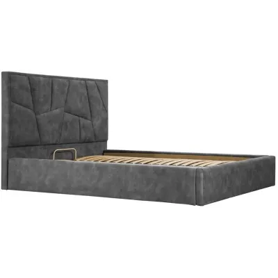 Ліжко Richman Двоспальне Mega VIP 160 x 190 см Bolzano Dk Grey Темно-сірий