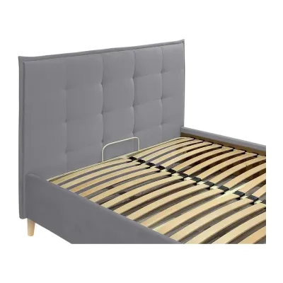 Ліжко Richman Monica Standart Wood На ніжках 120 x 200 см Simple Сірий