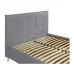 Ліжко Richman Двоспальне Monica VIP Wood На ніжках 160 x 190 см Simple Сірий