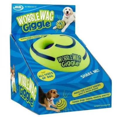 Игрушка для собак Wobble Wag Giggle Хихикающий мяч Green