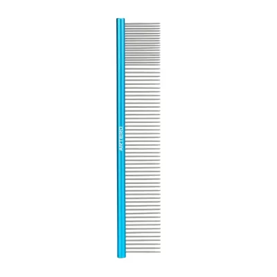 Гребінь для шерсті великий хромований Artero Giant Blue Comb Nature 25х3,5 см Синій