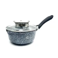 Ковш с крышкой Unique UN-5601 с гранитным антипригарным покрытием 1.3L 16см Grey Ковш с крышкой Unique UN-5601 с гранитным антипригарным покрытием 1.3L 16см Grey