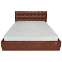 Ліжко двоспальне Richman Chester New VIP 160 х 200 см Мадрас Whisky Коричневий
