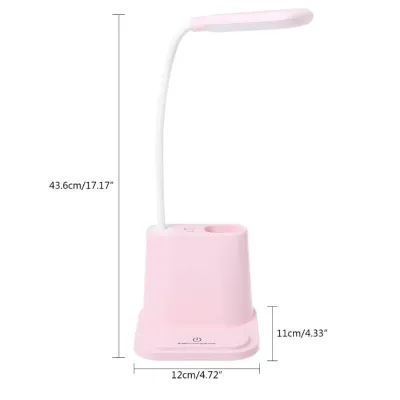 Настольная светодиодная лампа RIAS Multifunctional Desk Lamp с держателем для телефона 1200mAh Pink (3_02971)