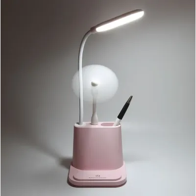 Настольная светодиодная лампа RIAS Multifunctional Desk Lamp с держателем для телефона 1200mAh Pink (3_02971)