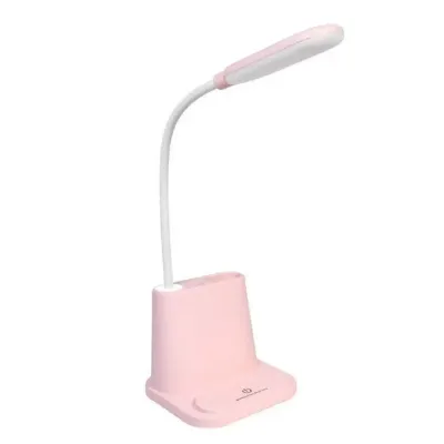 Настольная светодиодная лампа RIAS Multifunctional Desk Lamp с держателем для телефона 1200mAh Pink (3_02971)