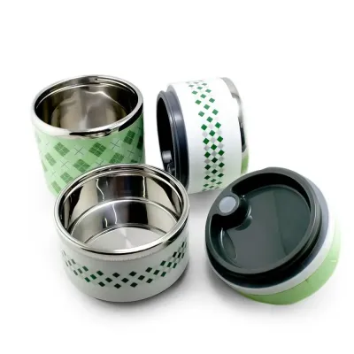 Ланч бокс Unique UN-1522 секционный разборной 1.2L White-Green (3_02913)
