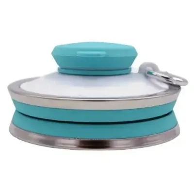 Складная силиконовая бутылка RIAS Folding Travel Water Cup 0.5L Blue (3_03052)
