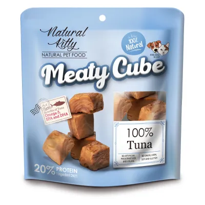 Лакомство для кошек и собак Natural Kitty Meaty Cube 100% Кронтес Tuna з тунця 60 г