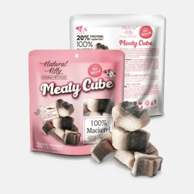 Ласощі для котів та собак Natural Kitty Cube 100% Mackerel Pettric кубики зі скумбрії 60 г SNK21008