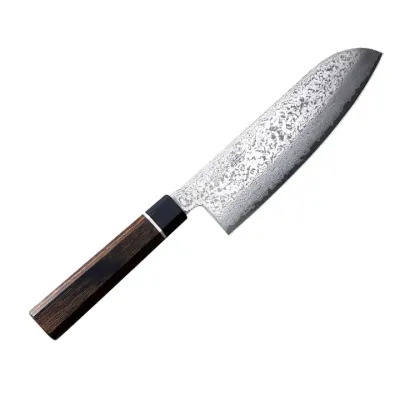 Кухонный нож Сантоку 167 мм Suncraft Senzo Black (BD-04)