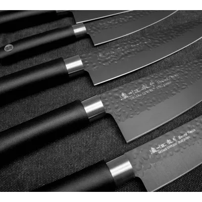 Кухонний ніж Сантоку 150 мм Satake Swordsmith Black (805-728)