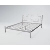 Кровать двухспальная BNB AzalyaDesign 120х200 бело-серый