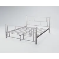 Ліжко двоспальне BNB AmisDesign 140x200 біло-сірий
