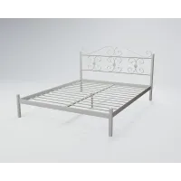 Ліжко двоспальне BNB BegoniyaDesign 120x200 біло-сірий