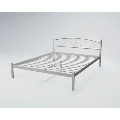 Ліжко двоспальне BNB ViolaDesign 120х190 світло-сірий