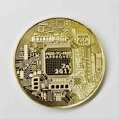 Сувенірна монета Eurs Bitcoin Золотий колір (BTC-G-2)