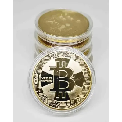 Сувенірна монета Eurs Bitcoin Золотий колір (BTC-G-2)