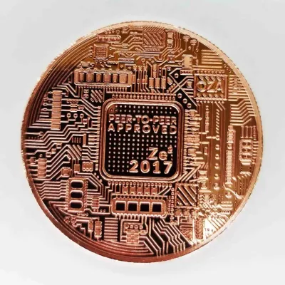 Сувенірна монета Eurs Bitcoin Мідний колір (BTC-M-2)