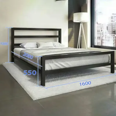 Кровать GoodsMetall из металла в стиле ЛОФТ КП100 Кровать GoodsMetall из металла в стиле ЛОФТ КП100