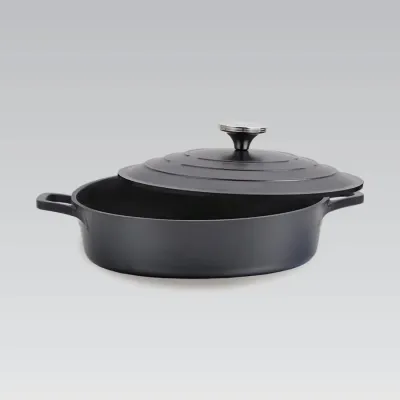Сотейник с крышкой Maestro Shallow MR-4528-S 28 см Черный
