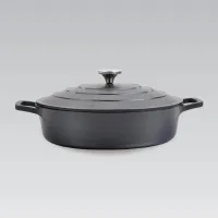 Сотейник с крышкой Maestro Shallow MR-4528-S 28 см Черный