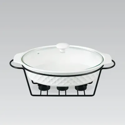 Мармит овальный керамический Maestro MR-11559-74 2,3 л Белый