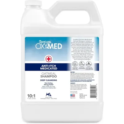 Шампунь для собак и котов OxyMed Tropiclean от зуда 1:10 3,8 л