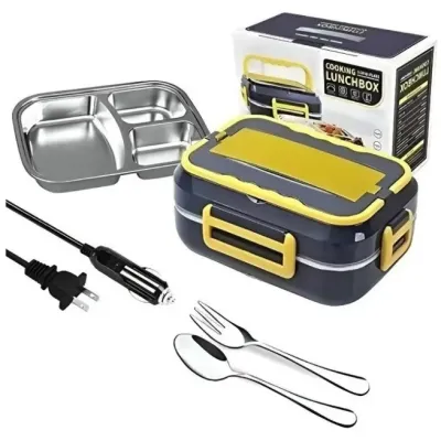 Ланч-бокс с подогревом RIAS SL-E03 1.5L 12V/220V Black-Yellow