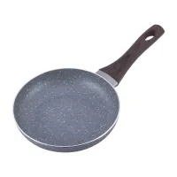 Сковорода з антипригарним покриттям Kamille Grey marble 20 см Сірий KM-4112