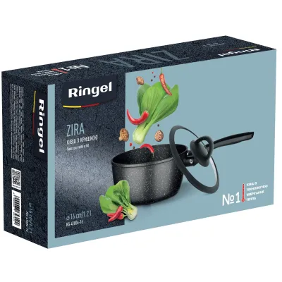 Ковш RINGEL Zira 1.2 л 16 см Черный (6865312)