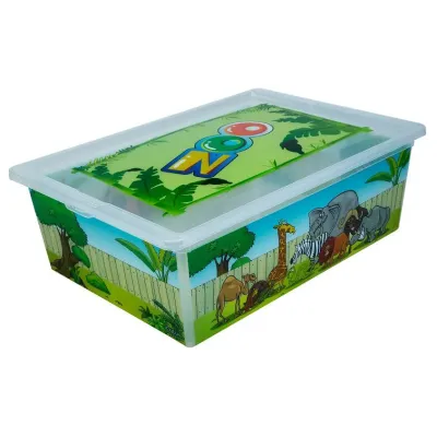 Контейнер Qutu Light Box ZOO 25 л Прозрачный (6907102)