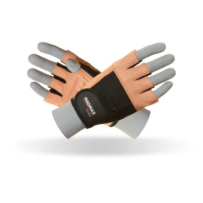 Рукавички для фитнеса MadMax MFG-444 Fitness S Brown