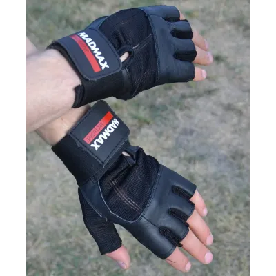 Рукавички для фітнесу MadMax MFG-269 Professional Exclusive M Black