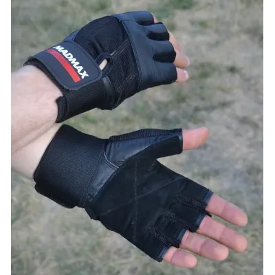 Рукавички для фітнесу MadMax MFG-269 Professional Exclusive M Black