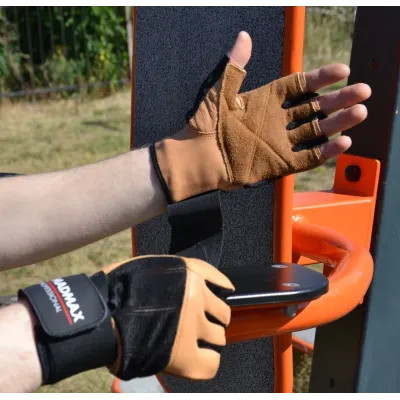 Рукавички для фітнесу MadMax MFG-269 Professional M Brown