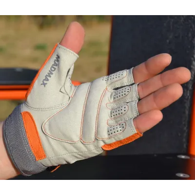 Рукавички для фітнесу MadMax MFG-850 Crazy L Grey/Orange