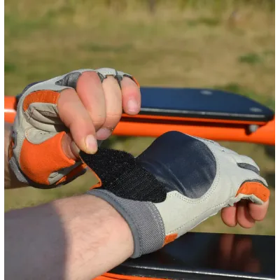 Рукавички для фітнесу MadMax MFG-850 Crazy L Grey/Orange